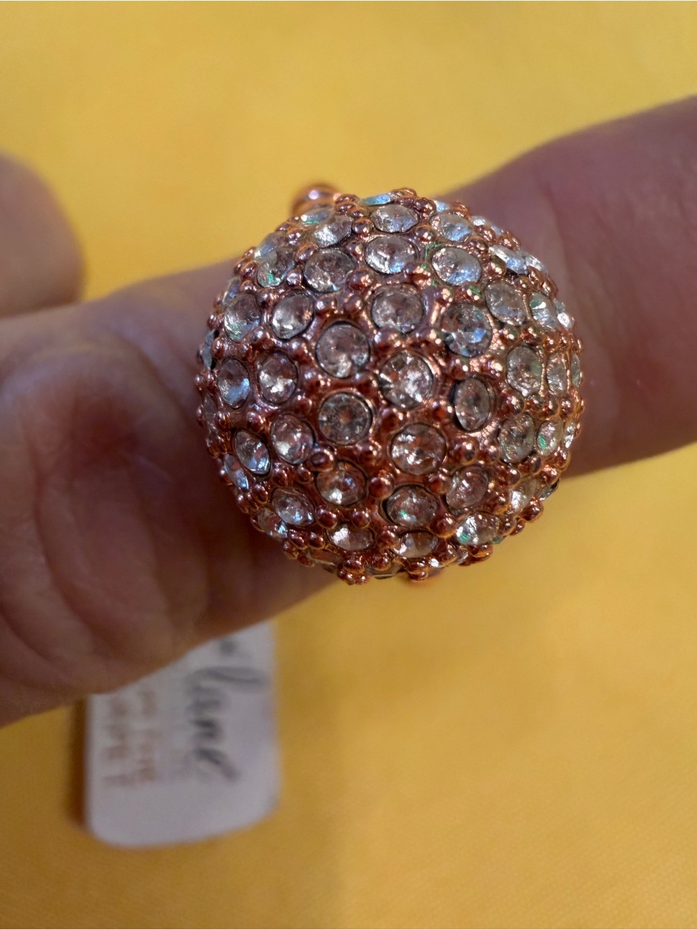 Park Lane Red Carpet Rose Gold-Tone Sparkle Dome Ring – Size 8